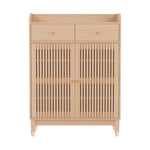 Artiss Shoe Rack Cabinet 4-Tier 16 Pairs Pine - Furniture > Living Room > Shoe Storage