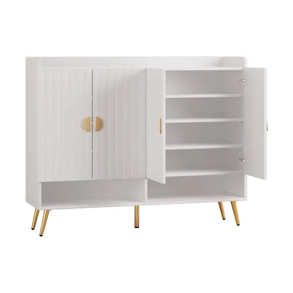 Artiss Shoe Rack Cabinet 5 Tiers 30 Pairs White - Furniture > Living Room > Shoe Storage