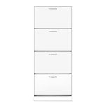 Artiss Shoe Rack Cabinet 60 Pairs 4 Doors - White - Furniture > Living Room > Shoe Storage