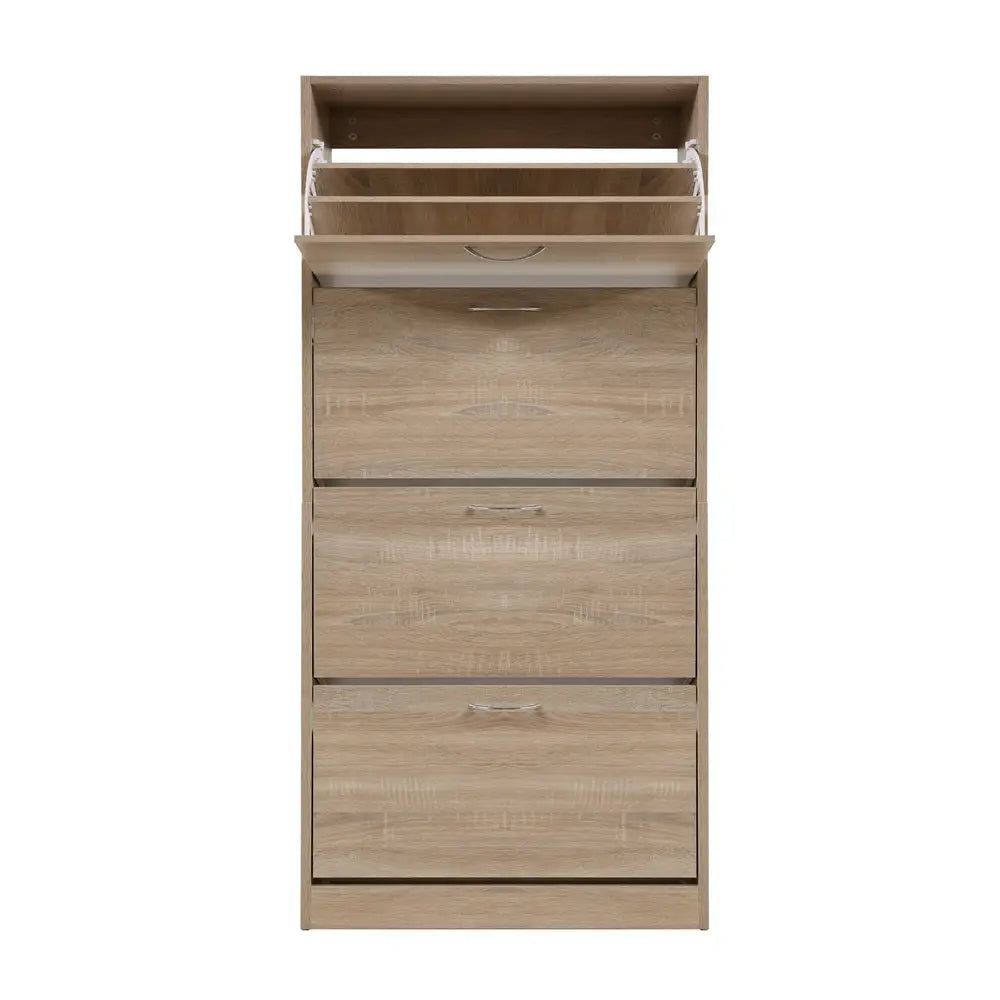 Artiss Shoe Rack Cabinet 60 Pairs 4 Doors - Wood - Furniture > Living Room > Shoe Storage