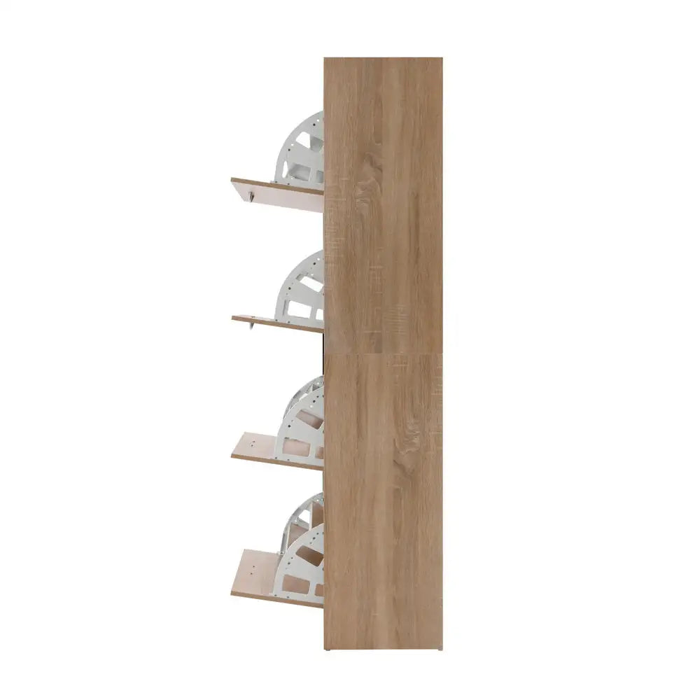Artiss Shoe Rack Cabinet 60 Pairs 4 Doors - Wood - Furniture > Living Room > Shoe Storage
