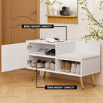 Artiss Shoe Rack Cabinet Bench 6 Pairs White - Furniture > Living Room > Shoe Storage