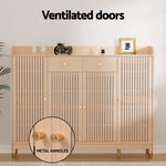 Artiss Shoe Rack Cabinet with Shelves 26 Pairs Pine - Furniture > Living Room > Shoe Storage