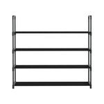 Artiss Shoe Rack Stackable 4 Tiers 80cm Shoes Shelves Storage Stand Black - Furniture > Living Room