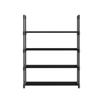 Artiss Shoe Rack Stackable Shelves 4 Tiers 55cm Shoes Storage Stand Black - Furniture > Living Room