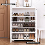 Artiss Shoe Rack Storage Cabinet 20 Pairs 5-tier White Alster - Furniture > Living Room > Shoe Storage