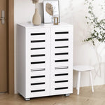 Artiss Shoe Rack Storage Cabinet 20 Pairs 5-tier White Alster - Furniture > Living Room > Shoe Storage