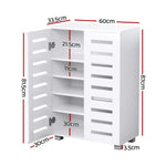 Artiss Shoe Rack Storage Cabinet 20 Pairs 5-tier White Alster - Furniture > Living Room > Shoe Storage