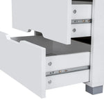 Artiss Smart Bedside Table 3 Drawers with Wireless Charging Ports LED White ADAD - Furniture > Bedroom > Bedside Tables