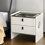 Artiss Smart Bedside Table Wireless Charging - BESS White - Furniture > Bedroom > Bedside Tables