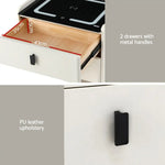 Artiss Smart Bedside Table Wireless Charging - BESS White - Furniture > Bedroom > Bedside Tables