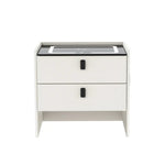 Artiss Smart Bedside Table Wireless Charging - BESS White - Furniture > Bedroom > Bedside Tables