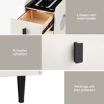 Artiss Smart Bedside Table with Wireless Charging - AIDA White - Furniture > Bedroom > Bedside Tables