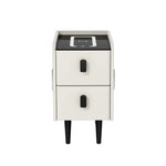 Artiss Smart Bedside Table with Wireless Charging - AIDA White - Furniture > Bedroom > Bedside Tables