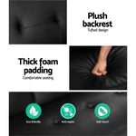 Artiss Sofa Bed 168CM Black PU Leather - Furniture > Sofas