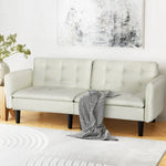 Artiss Sofa Bed 192CM Beige Faux Linen Fabric - Furniture > Living Room