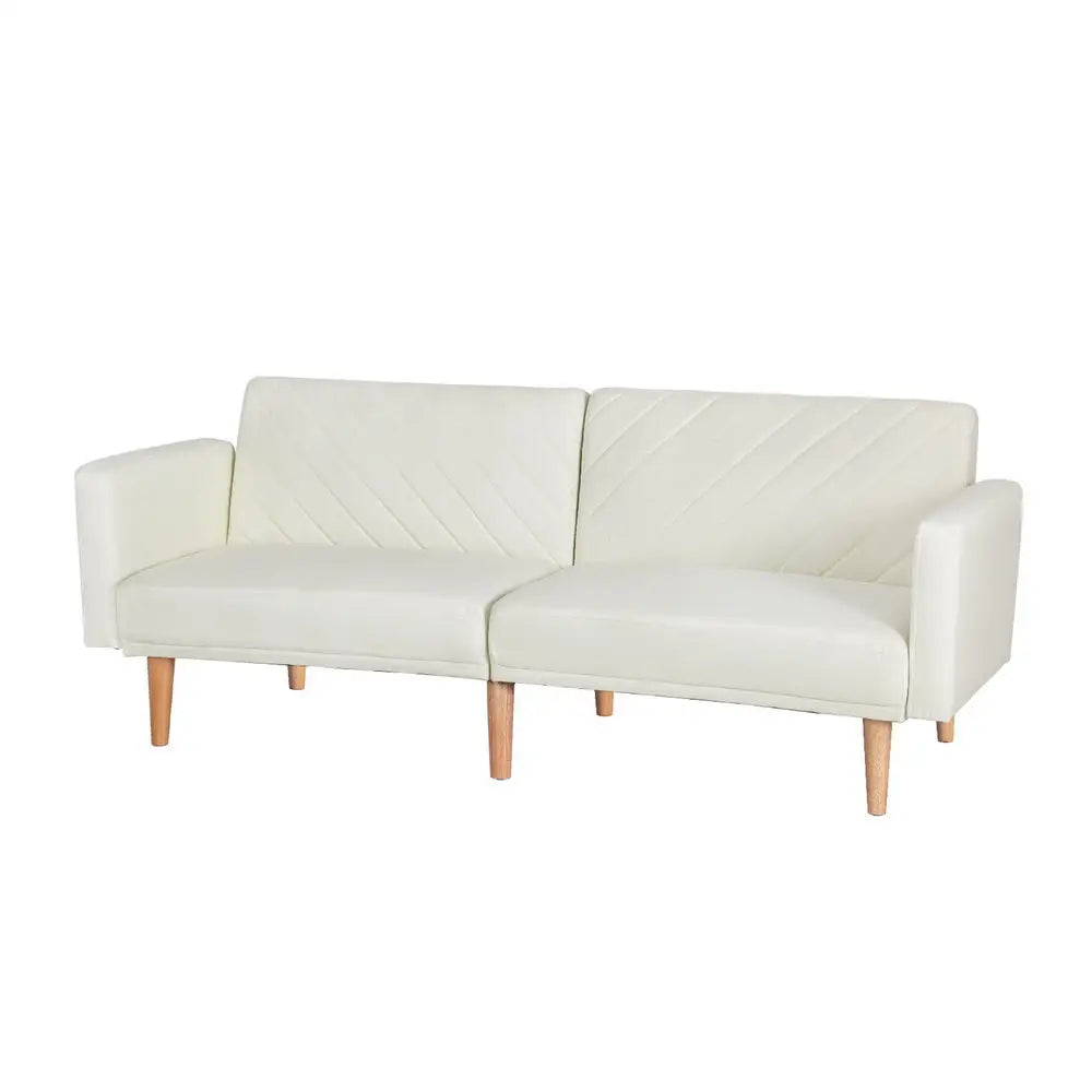 Artiss Sofa Bed 195CM Beige Faux Linen - Furniture > Living Room