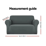 Artiss Sofa Cover Couch Covers 2 Seater Stretch Grey - Furniture > Sofas