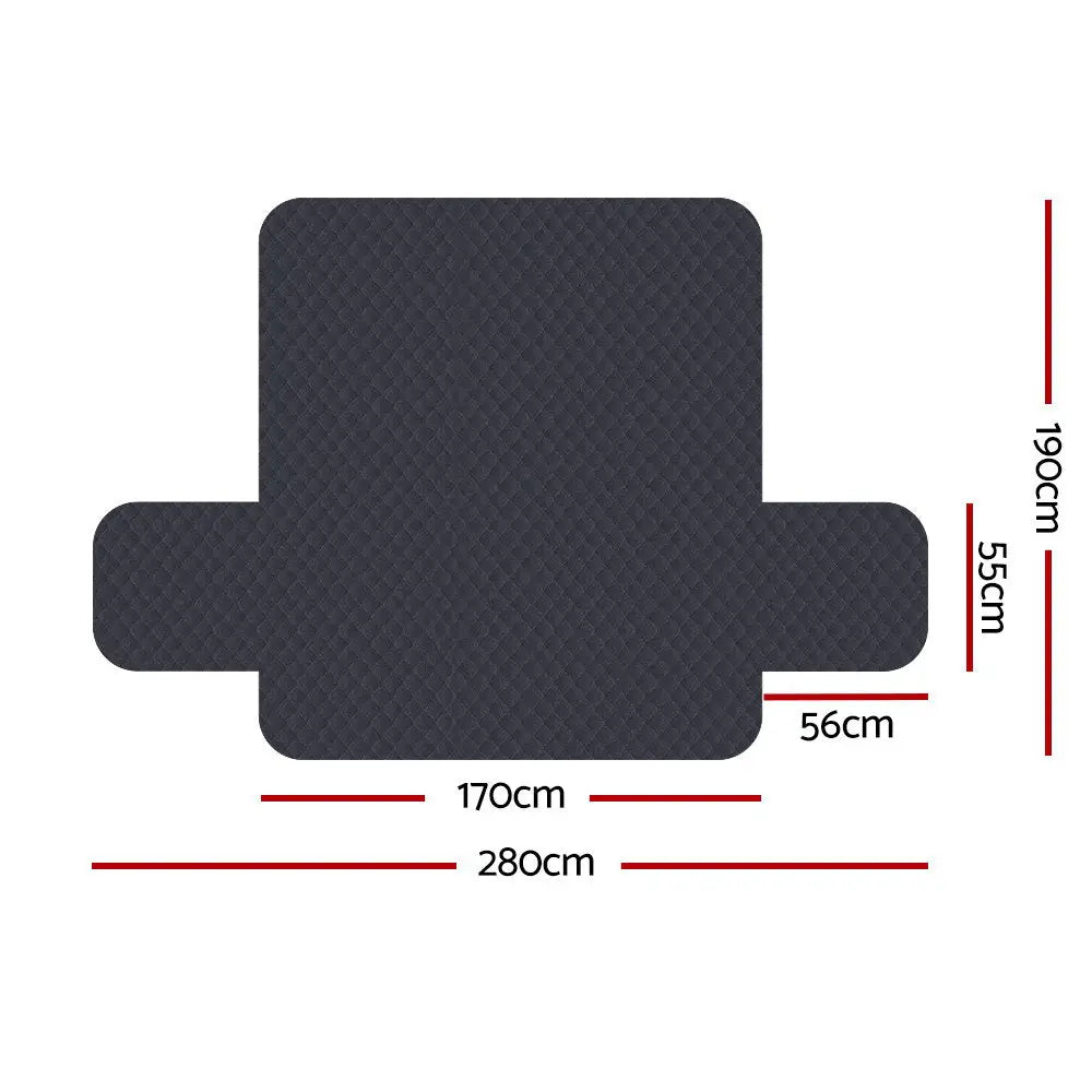 Artiss Sofa Cover Couch Covers 3 Seater 100% Water Resistant Dark Grey - Furniture > Sofas