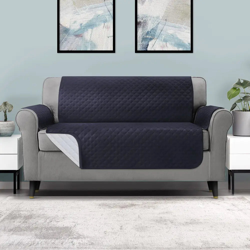 Artiss Sofa Cover Couch Covers 3 Seater 100% Water Resistant Dark Grey - Furniture > Sofas