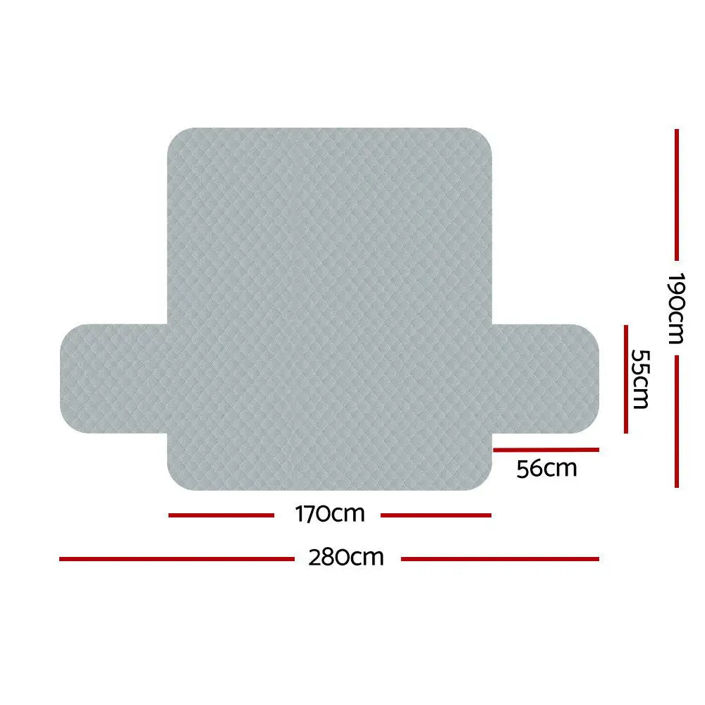 Artiss Sofa Cover Couch Covers 3 Seater 100% Water Resistant Grey - Furniture > Sofas