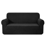 Artiss Sofa Cover Couch Covers 3 Seater High Stretch Black - Furniture > Sofas
