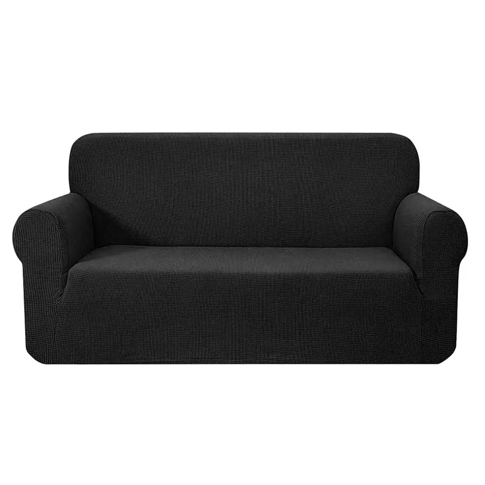 Artiss Sofa Cover Couch Covers 3 Seater High Stretch Black - Furniture > Sofas