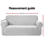 Artiss Sofa Cover Couch Covers 3 Seater High Stretch Grey - Furniture > Sofas