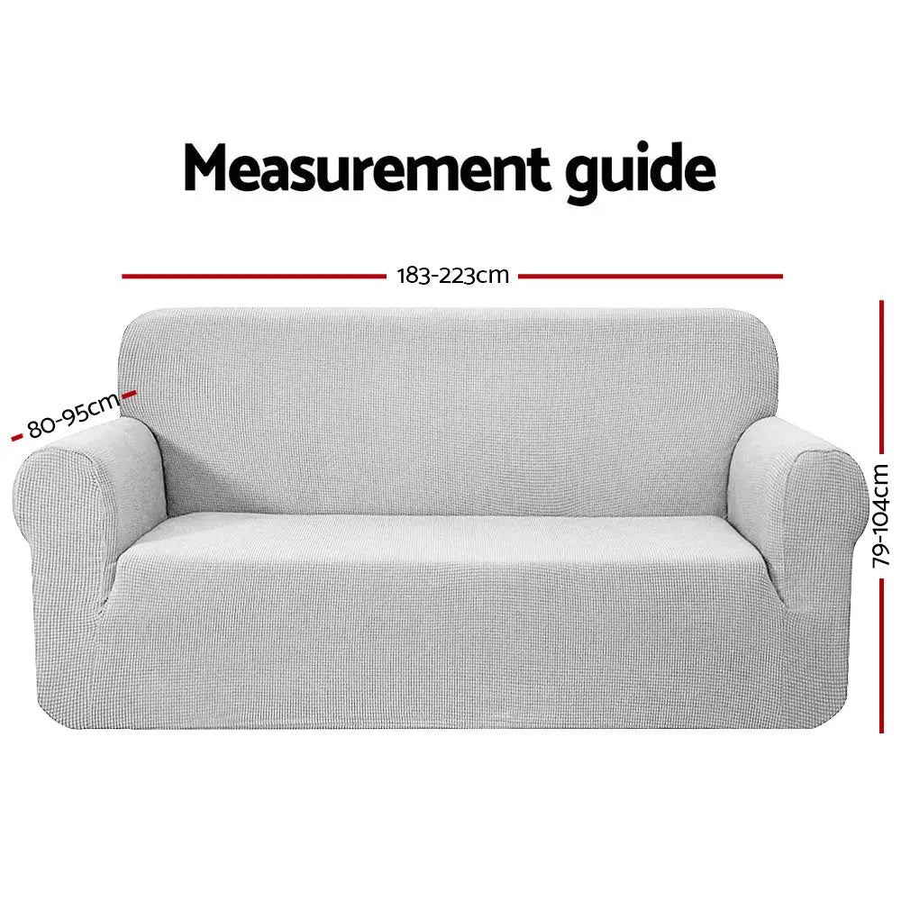 Artiss Sofa Cover Couch Covers 3 Seater High Stretch Grey - Furniture > Sofas