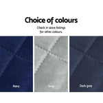 Artiss Sofa Cover Couch Covers 3 Seater Quilted Dark Grey - Furniture > Sofas
