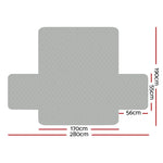 Artiss Sofa Cover Couch Covers 3 Seater Quilted Grey - Furniture > Sofas