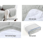 Artiss Sofa Cover Couch Covers 3 Seater Quilted Grey - Furniture > Sofas