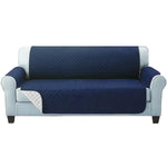 Artiss Sofa Cover Couch Covers 3 Seater Quilted Navy - Furniture > Sofas