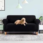 Artiss Sofa Cover Couch Covers 3 Seater Stretch Black - Furniture > Sofas