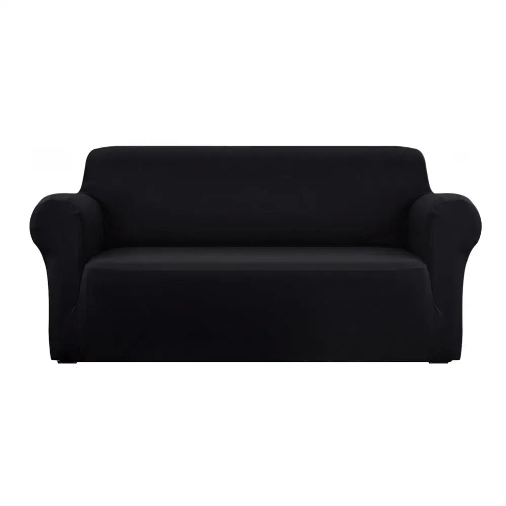 Artiss Sofa Cover Couch Covers 3 Seater Stretch Black - Furniture > Sofas
