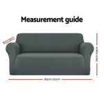 Artiss Sofa Cover Couch Covers 3 Seater Stretch Grey - Furniture > Sofas