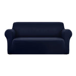 Artiss Sofa Cover Couch Covers 3 Seater Stretch Navy - Furniture > Sofas
