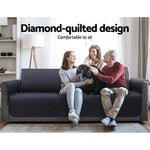 Artiss Sofa Cover Couch Covers 4 Seater 100% Water Resistant Dark Grey - Furniture > Sofas
