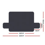 Artiss Sofa Cover Couch Covers 4 Seater 100% Water Resistant Dark Grey - Furniture > Sofas