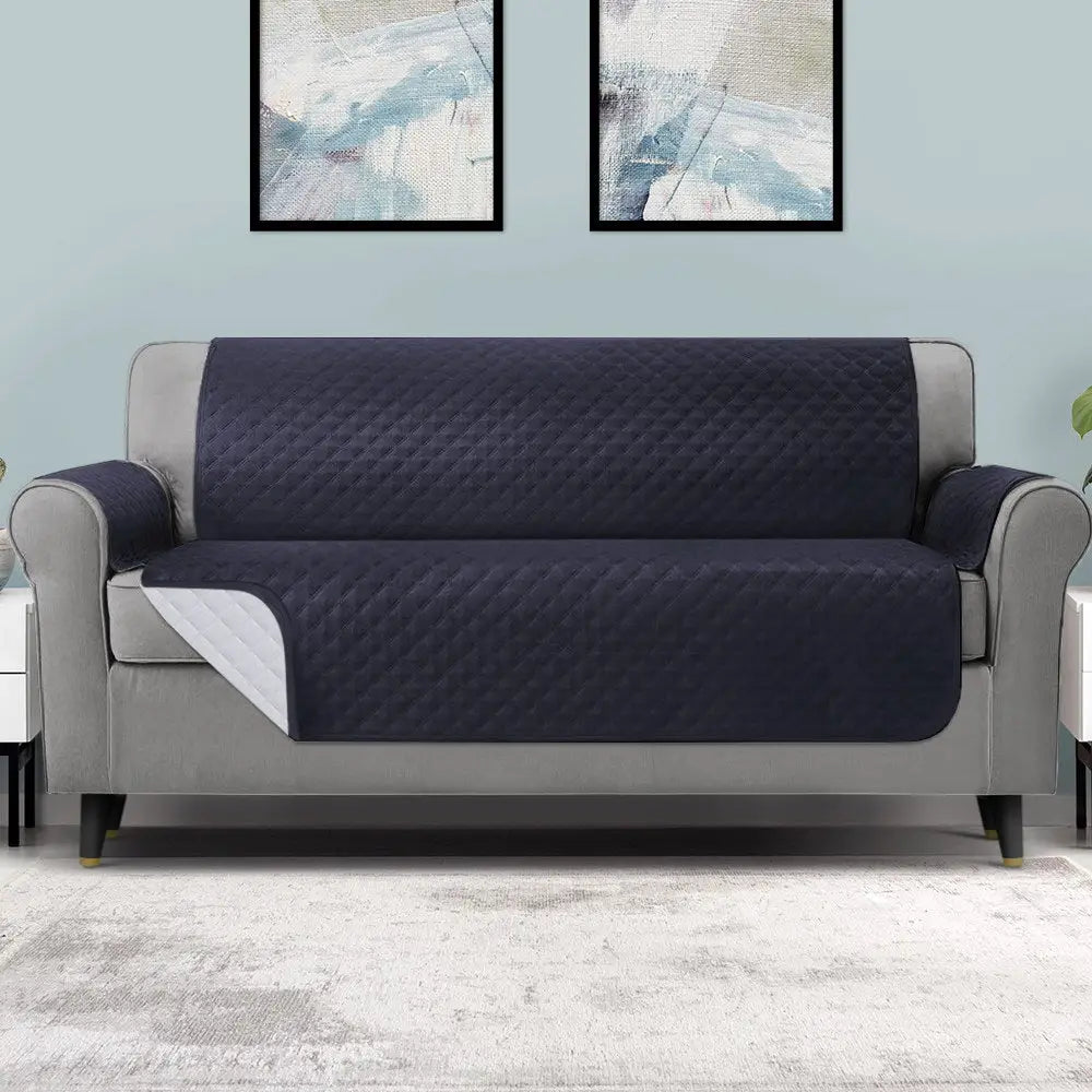Artiss Sofa Cover Couch Covers 4 Seater 100% Water Resistant Dark Grey - Furniture > Sofas