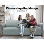 Artiss Sofa Cover Couch Covers 4 Seater 100% Water Resistant Grey - Furniture > Sofas