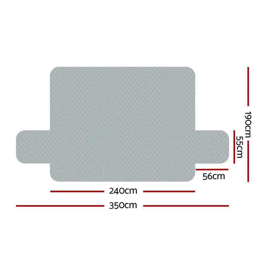 Artiss Sofa Cover Couch Covers 4 Seater 100% Water Resistant Grey - Furniture > Sofas