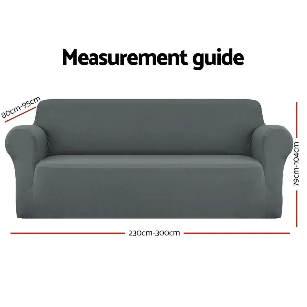 Artiss Sofa Cover Couch Covers 4 Seater Stretch Grey - Furniture > Sofas