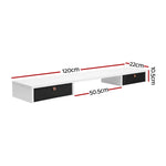 Artiss Standing Desk Desktop Storage Rack Shelf Removable Bookshelf Drawer 120cm - Furniture > Office > Desks