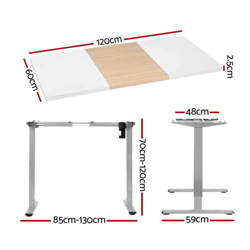 Artiss Standing Desk Electric Sit Stand Desks 120CM - Furniture > Office > Desks