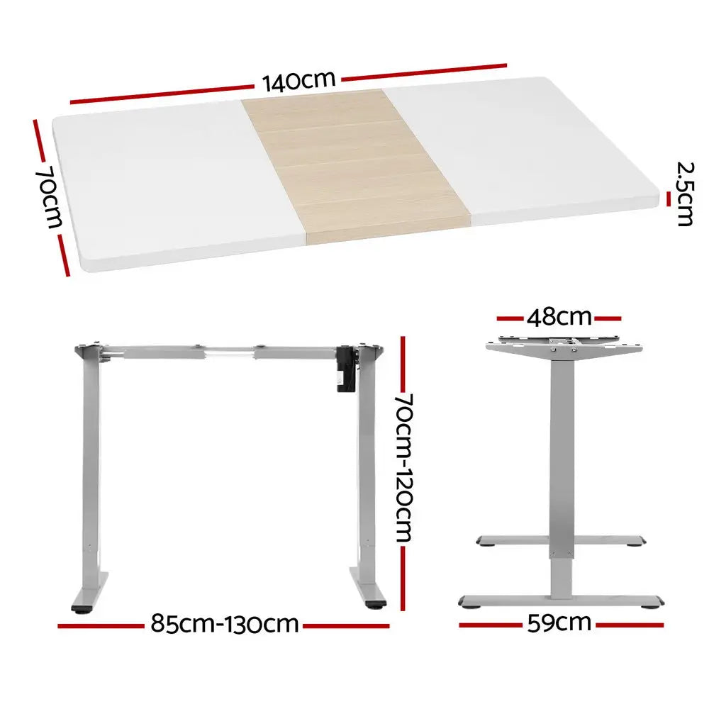 Artiss Standing Desk Electric Sit Stand Desks 140CM - Furniture > Office > Desks