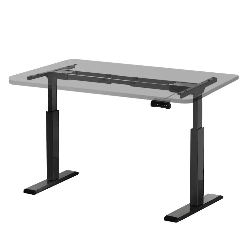 Artiss Standing Desk Frame Only Dual Motor Motorised Black - Furniture > Office