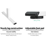 Artiss Standing Desk Frame Only Dual Motor Motorised White - Furniture > Office
