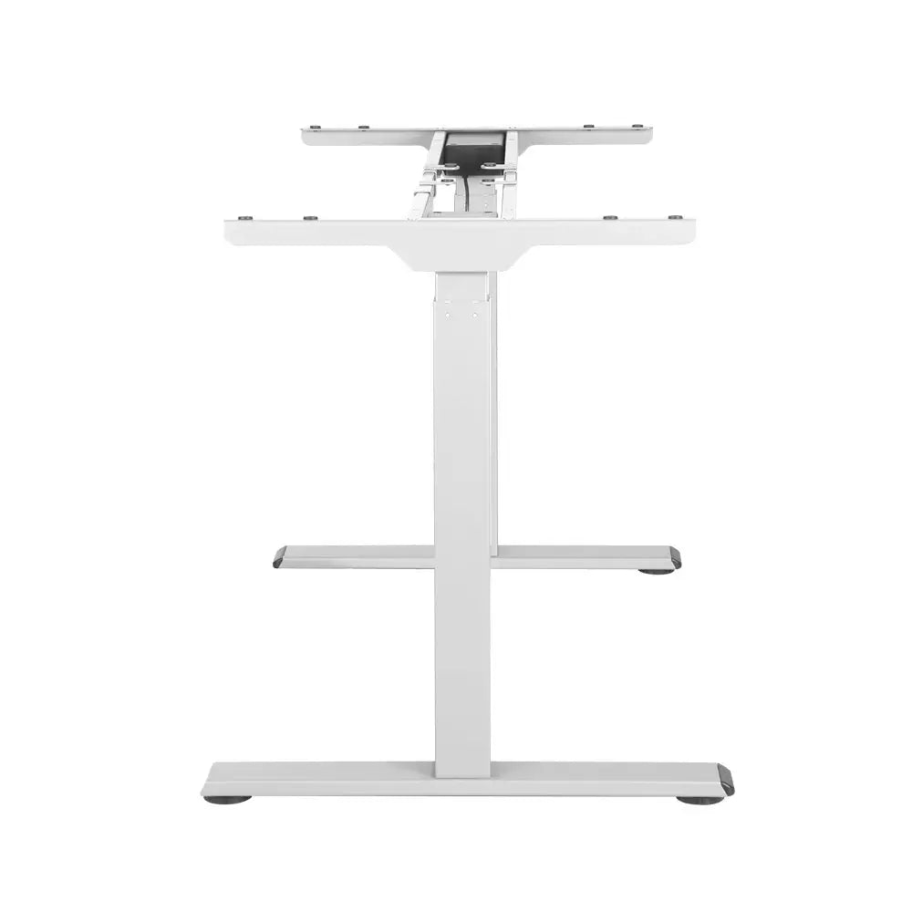 Artiss Standing Desk Frame Only Dual Motor Motorised White - Furniture > Office