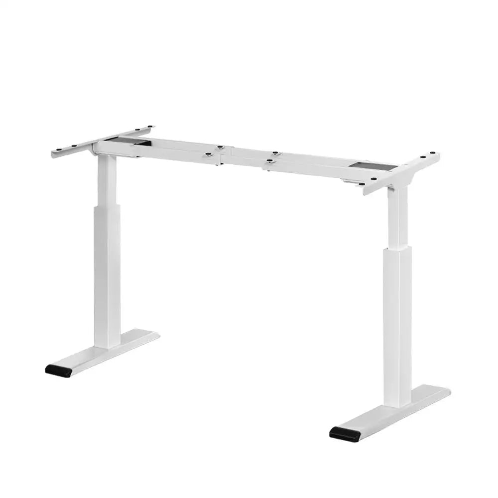 Artiss Standing Desk Frame Only Dual Motor Motorised White - Furniture > Office
